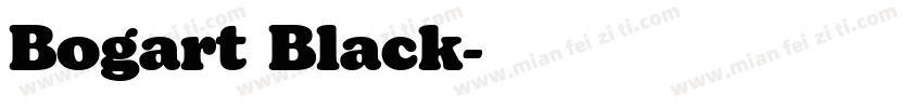 Bogart Black字体转换